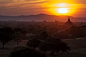 Bagan Myanmar. View from the terrace of Pyathada Temple. 